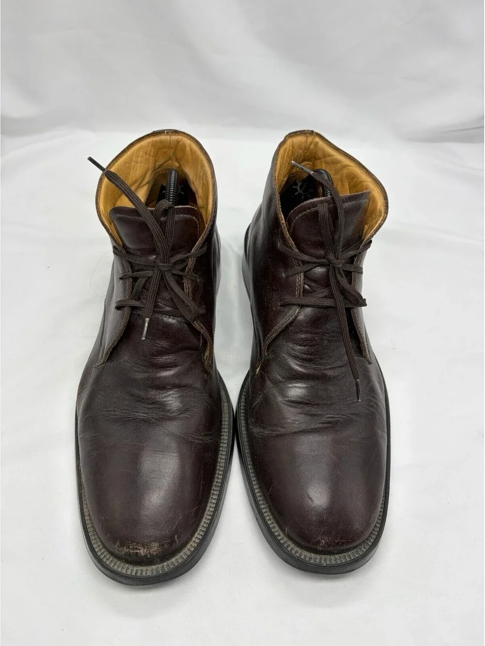 J. CREW MENS VINTAGE LEATHER FIELD BOOTS - Chestnut Brown - Size 12